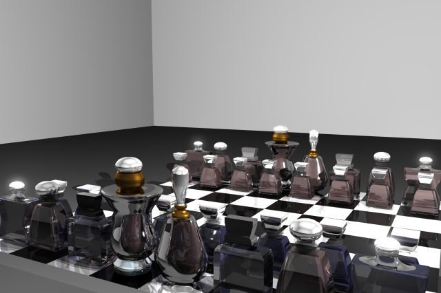 Perfume Bottle Chess Set
